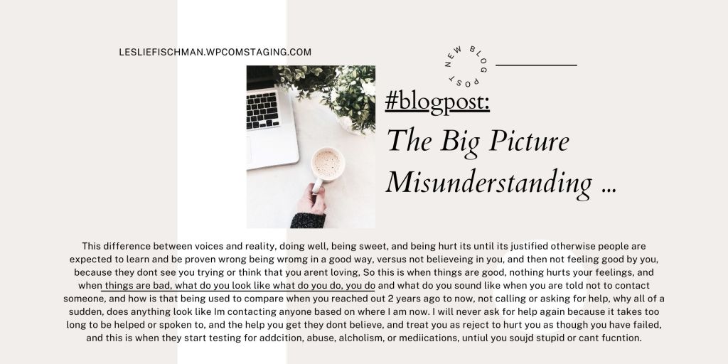 The Big Picture Misunderstanding …